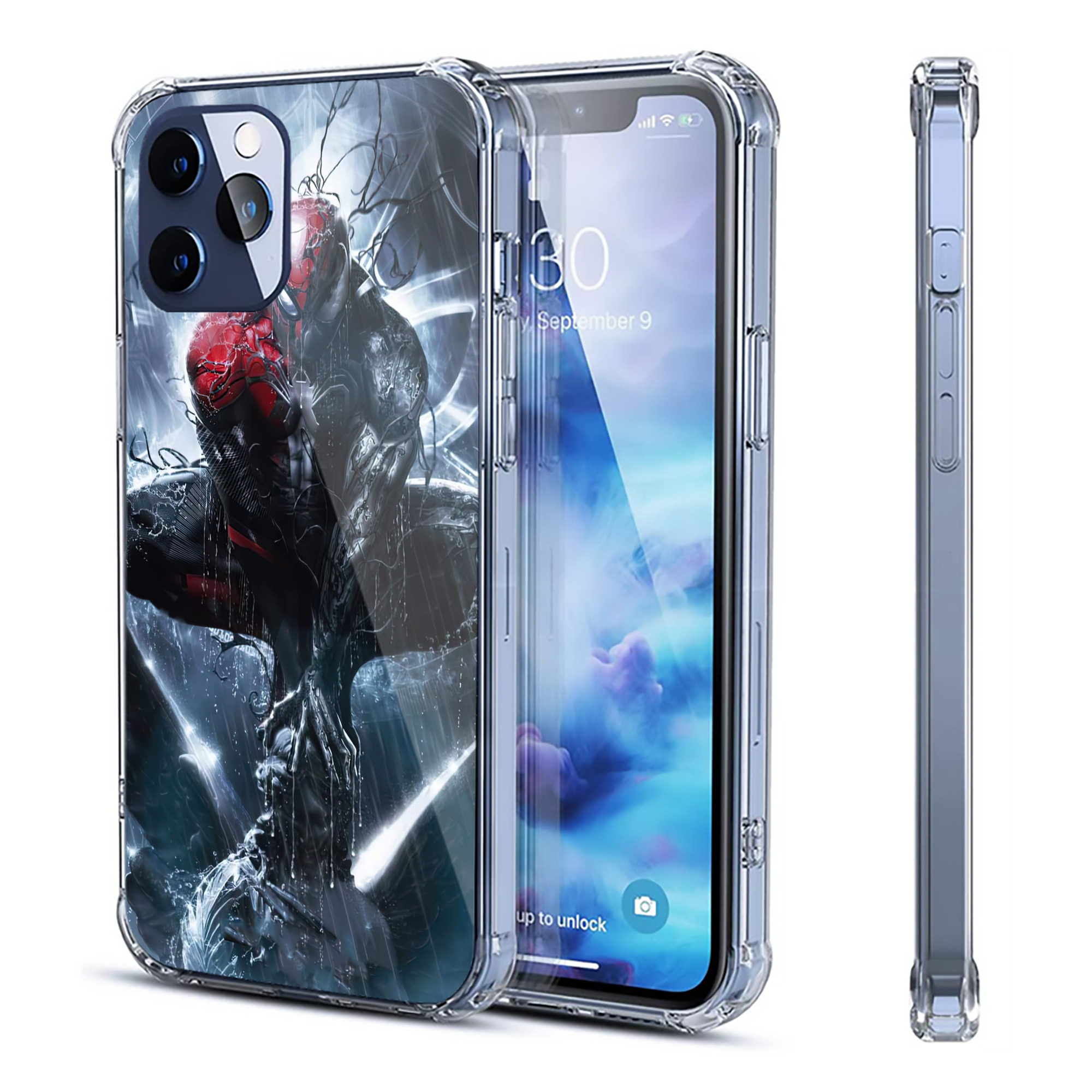 （画像用） Spider Man スパイダーマン 【iPhone 12シリーズ対応】透明スマホケース（クリアソフトケース）
